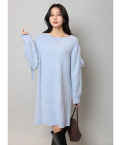 Apuweiser-riche(アプワイザー・リッシェ) |【Arpege story限定】レースアップニットワンピース