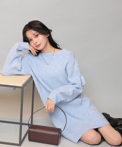 Apuweiser-riche(アプワイザー・リッシェ) |【Arpege story限定】レースアップニットワンピース