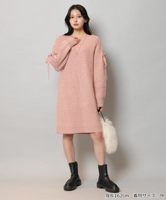 Apuweiser-riche(アプワイザー・リッシェ) |【Arpege story限定】レースアップニットワンピース