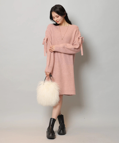 Apuweiser-riche(アプワイザー・リッシェ) |【Arpege story限定】レースアップニットワンピース