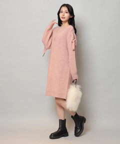 Apuweiser-riche(アプワイザー・リッシェ) |【Arpege story限定】レースアップニットワンピース