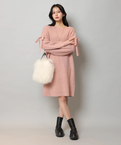 Apuweiser-riche(アプワイザー・リッシェ) |【Arpege story限定】レースアップニットワンピース