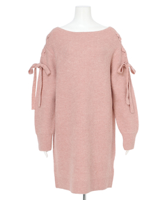 Apuweiser-riche(アプワイザー・リッシェ) |【Arpege story限定】レースアップニットワンピース