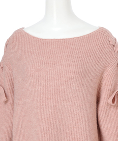 Apuweiser-riche(アプワイザー・リッシェ) |【Arpege story限定】レースアップニットワンピース