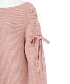 Apuweiser-riche(アプワイザー・リッシェ) |【Arpege story限定】レースアップニットワンピース