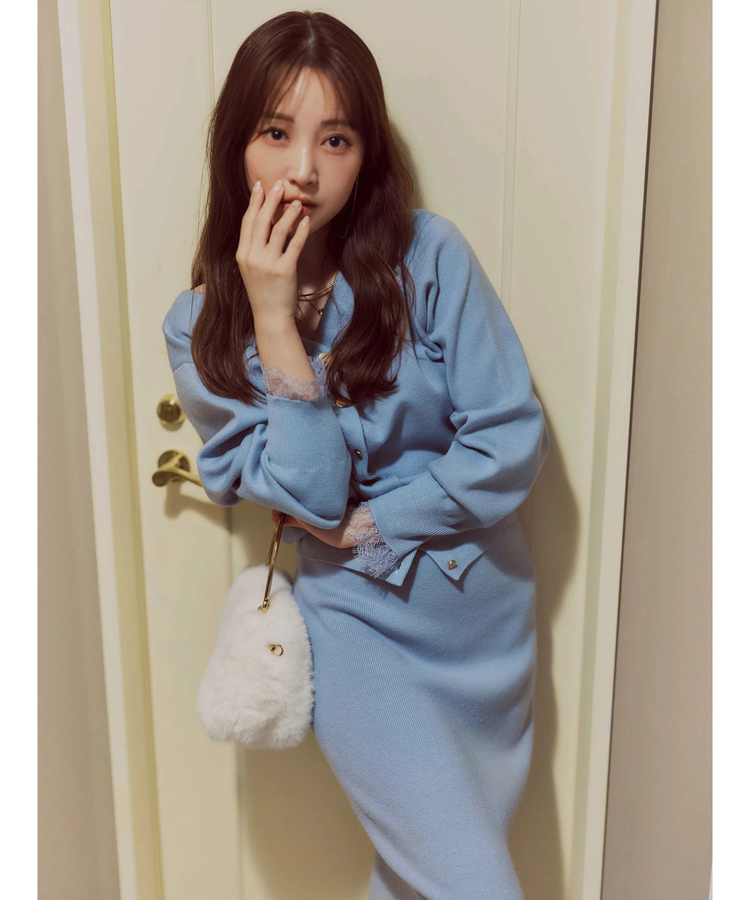 Apuweiser-riche(アプワイザー・リッシェ) |レースレイヤード前後2WAYニットアップ