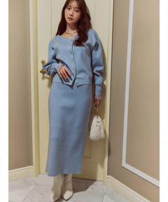 Apuweiser-riche(アプワイザー・リッシェ) |レースレイヤード前後2WAYニットアップ