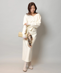 Apuweiser-riche(アプワイザー・リッシェ) |レースレイヤード前後2WAYニットアップ