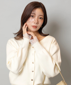 Apuweiser-riche(アプワイザー・リッシェ) |レースレイヤード前後2WAYニットアップ