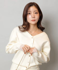 Apuweiser-riche(アプワイザー・リッシェ) |レースレイヤード前後2WAYニットアップ