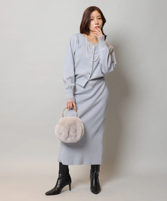 Apuweiser-riche(アプワイザー・リッシェ) |レースレイヤード前後2WAYニットアップ