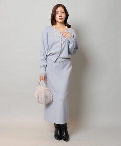 Apuweiser-riche(アプワイザー・リッシェ) |レースレイヤード前後2WAYニットアップ