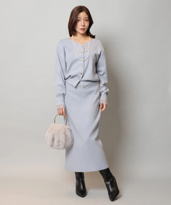 Apuweiser-riche(アプワイザー・リッシェ) |レースレイヤード前後2WAYニットアップ