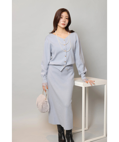 Apuweiser-riche(アプワイザー・リッシェ) |レースレイヤード前後2WAYニットアップ