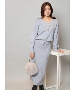 Apuweiser-riche(アプワイザー・リッシェ) |レースレイヤード前後2WAYニットアップ