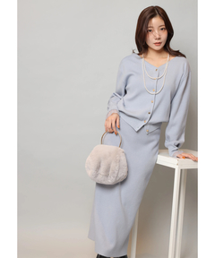 Apuweiser-riche(アプワイザー・リッシェ) |レースレイヤード前後2WAYニットアップ