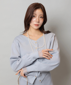 Apuweiser-riche(アプワイザー・リッシェ) |レースレイヤード前後2WAYニットアップ