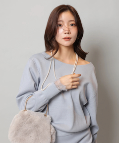 Apuweiser-riche(アプワイザー・リッシェ) |レースレイヤード前後2WAYニットアップ