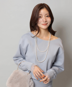 Apuweiser-riche(アプワイザー・リッシェ) |レースレイヤード前後2WAYニットアップ