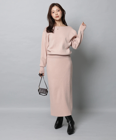 Apuweiser-riche(アプワイザー・リッシェ) |レースレイヤード前後2WAYニットアップ