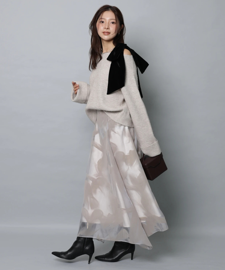 Apuweiser-riche リボンテープフロッキースカート リボンテープフロッキースカート | スカート | Apuweiser-riche