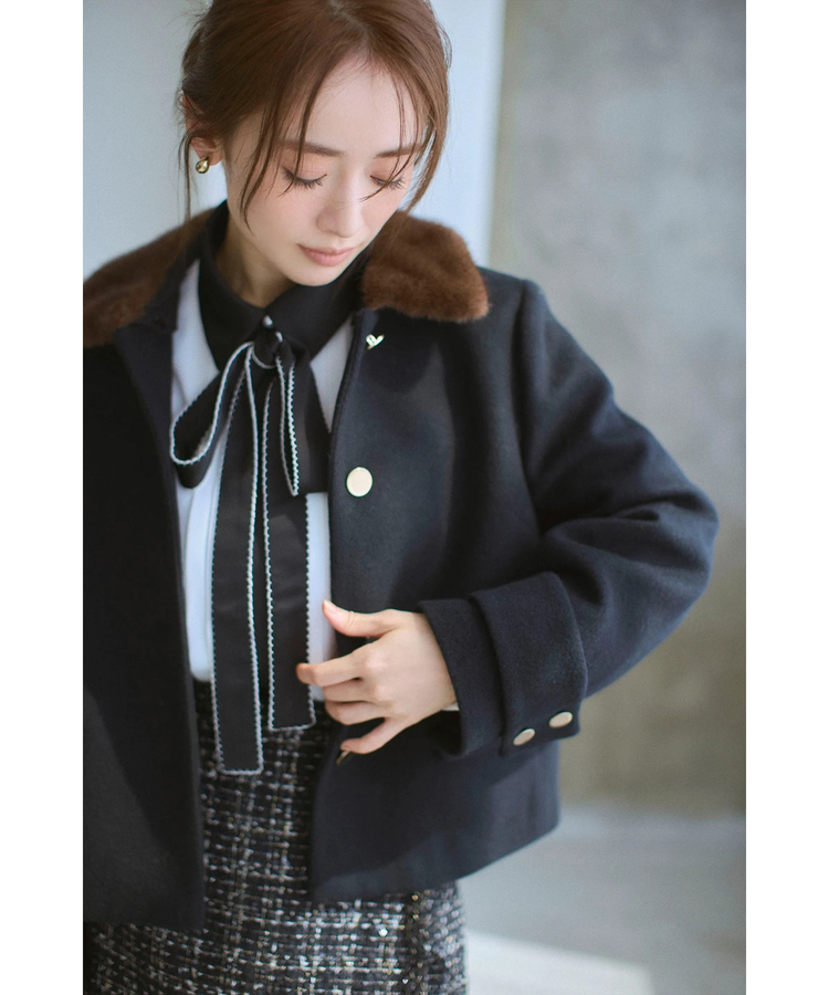 ステンカラーショートコート | コート | Apuweiser-riche