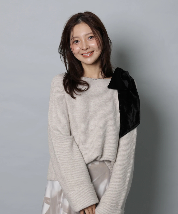 ベロアリボンゆるニット | ニット | Apuweiser-riche（アプワイザー