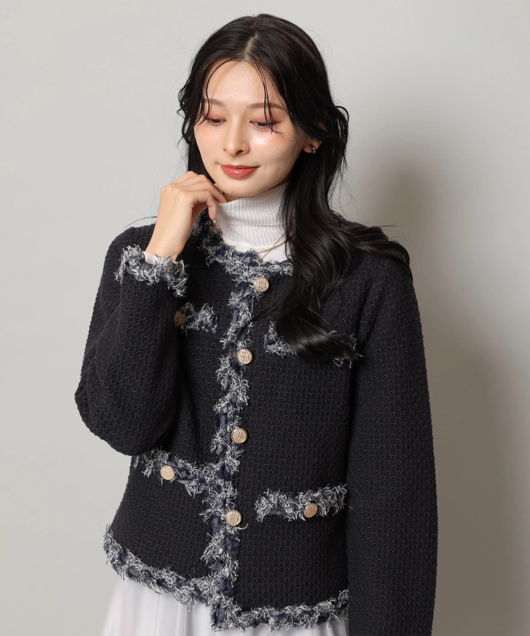 MIXブレードニットジャケット | カーデ | Apuweiser-riche