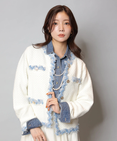 Apuweiser-riche(アプワイザー・リッシェ) |MIXブレードニットジャケット