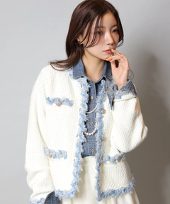 Apuweiser-riche(アプワイザー・リッシェ) |MIXブレードニットジャケット