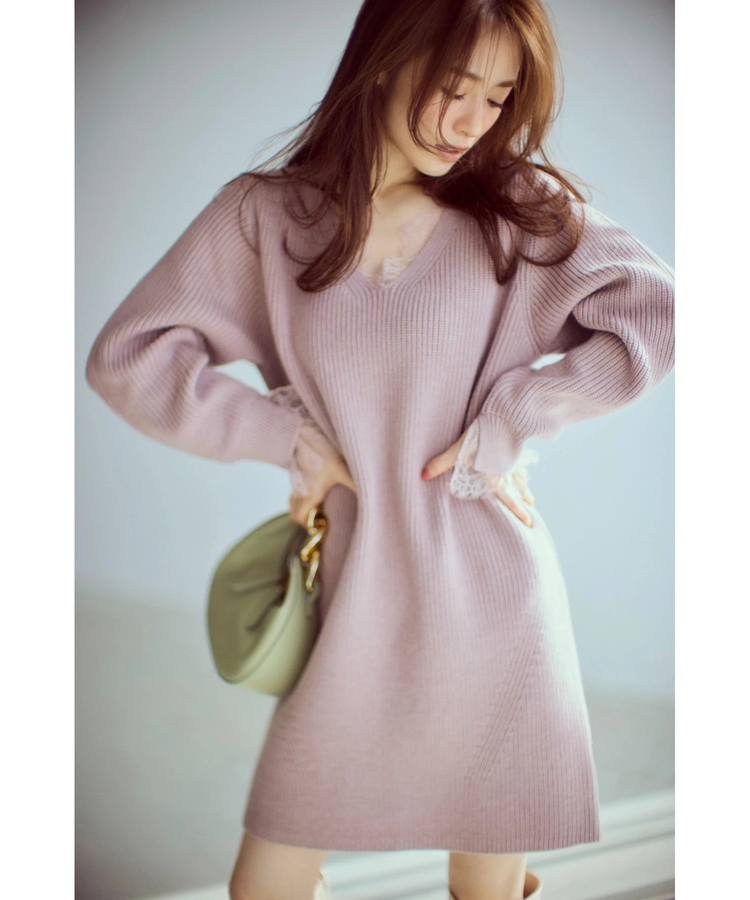 レーストリムミニワンピース | ワンピース | Apuweiser-riche