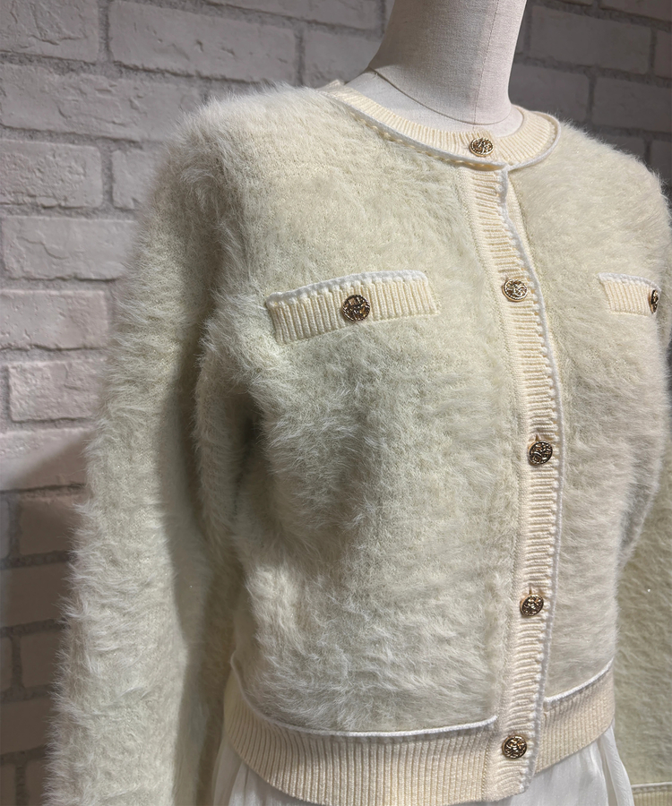 ふわふわレースラインカーデ | カーデ | Apuweiser-riche