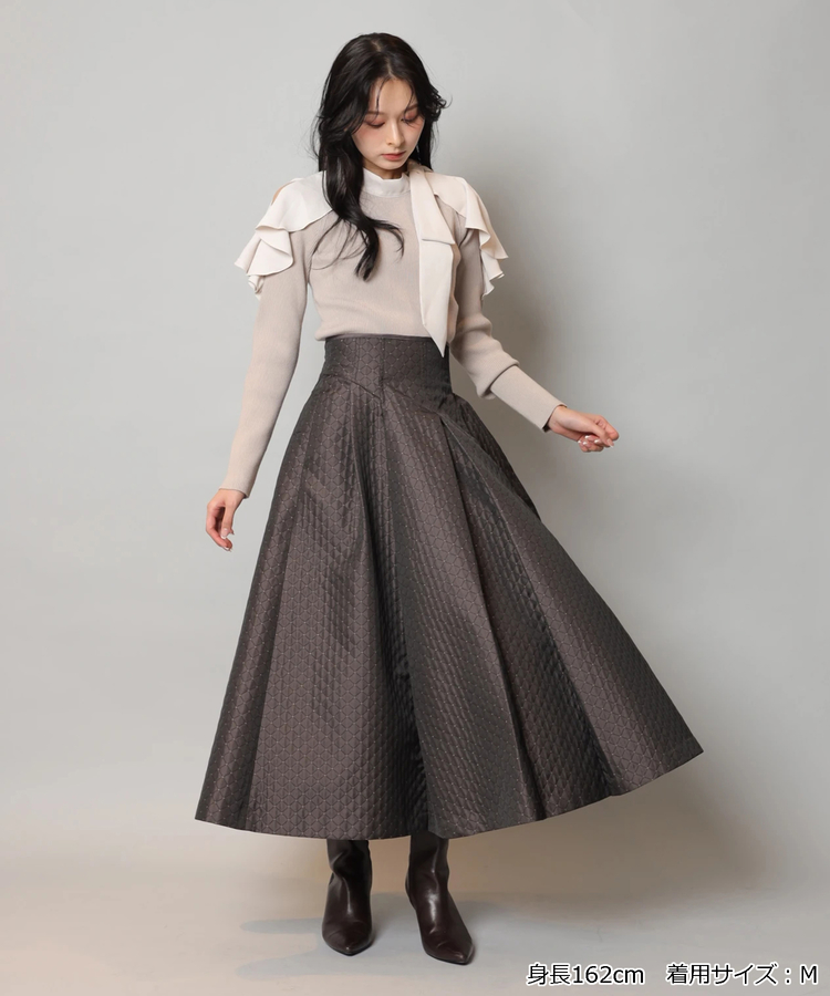 ラメドットキルティングジャガードスカート | スカート | Apuweiser