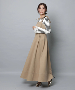 Apuweiser-riche(アプワイザー・リッシェ) |リボンショルダーデニムジャンスカ