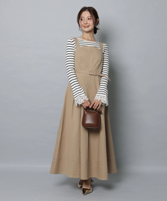 Apuweiser-riche(アプワイザー・リッシェ) |リボンショルダーデニムジャンスカ