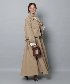 Apuweiser-riche(アプワイザー・リッシェ) |リボンショルダーデニムジャンスカ