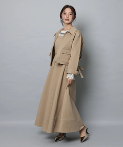 Apuweiser-riche(アプワイザー・リッシェ) |リボンショルダーデニムジャンスカ