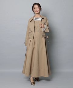 Apuweiser-riche(アプワイザー・リッシェ) |リボンショルダーデニムジャンスカ