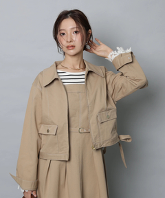 Apuweiser-riche(アプワイザー・リッシェ) |リボンショルダーデニムジャンスカ