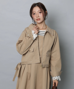 Apuweiser-riche(アプワイザー・リッシェ) |リボンショルダーデニムジャンスカ