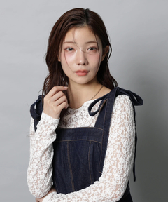 Apuweiser-riche(アプワイザー・リッシェ) |リボンショルダーデニムジャンスカ