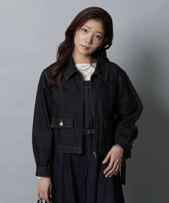 Apuweiser-riche(アプワイザー・リッシェ) |リボンショルダーデニムジャンスカ