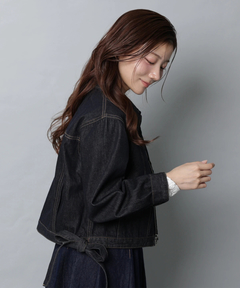 Apuweiser-riche(アプワイザー・リッシェ) |リボンショルダーデニムジャンスカ
