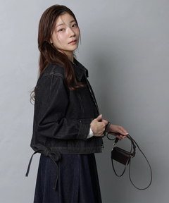 Apuweiser-riche(アプワイザー・リッシェ) |リボンショルダーデニムジャンスカ