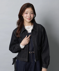 Apuweiser-riche(アプワイザー・リッシェ) |リボンショルダーデニムジャンスカ