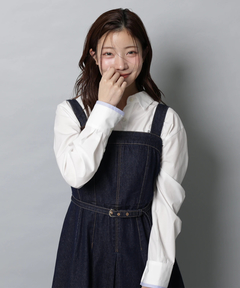 Apuweiser-riche(アプワイザー・リッシェ) |リボンショルダーデニムジャンスカ