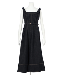 Apuweiser-riche(アプワイザー・リッシェ) |リボンショルダーデニムジャンスカ