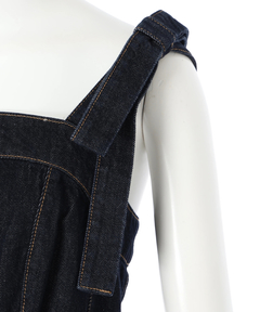 Apuweiser-riche(アプワイザー・リッシェ) |リボンショルダーデニムジャンスカ