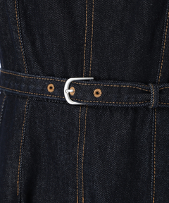 Apuweiser-riche(アプワイザー・リッシェ) |リボンショルダーデニムジャンスカ