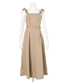 Apuweiser-riche(アプワイザー・リッシェ) |リボンショルダーデニムジャンスカ